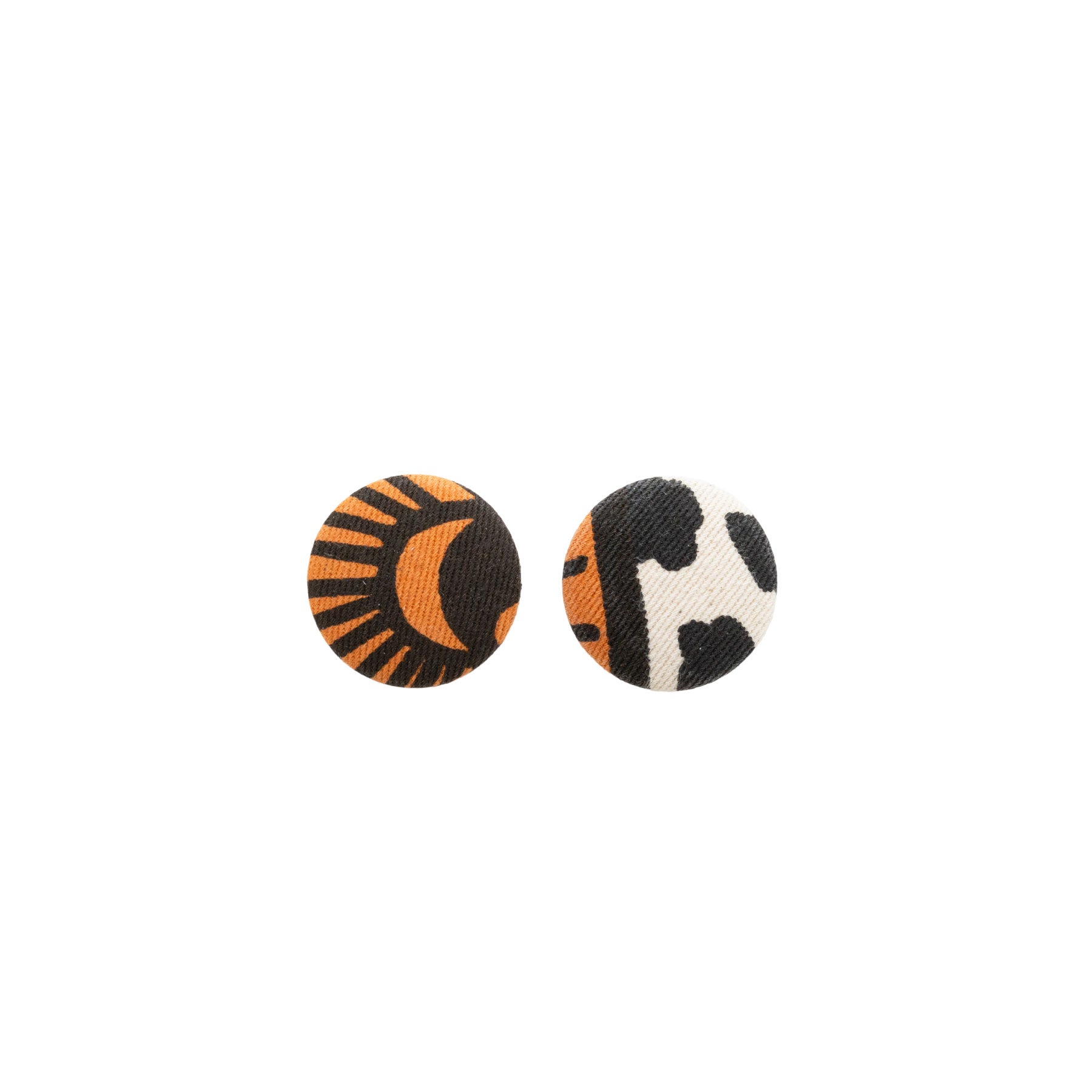 Roundie Earrings • Hau • Black over Brown