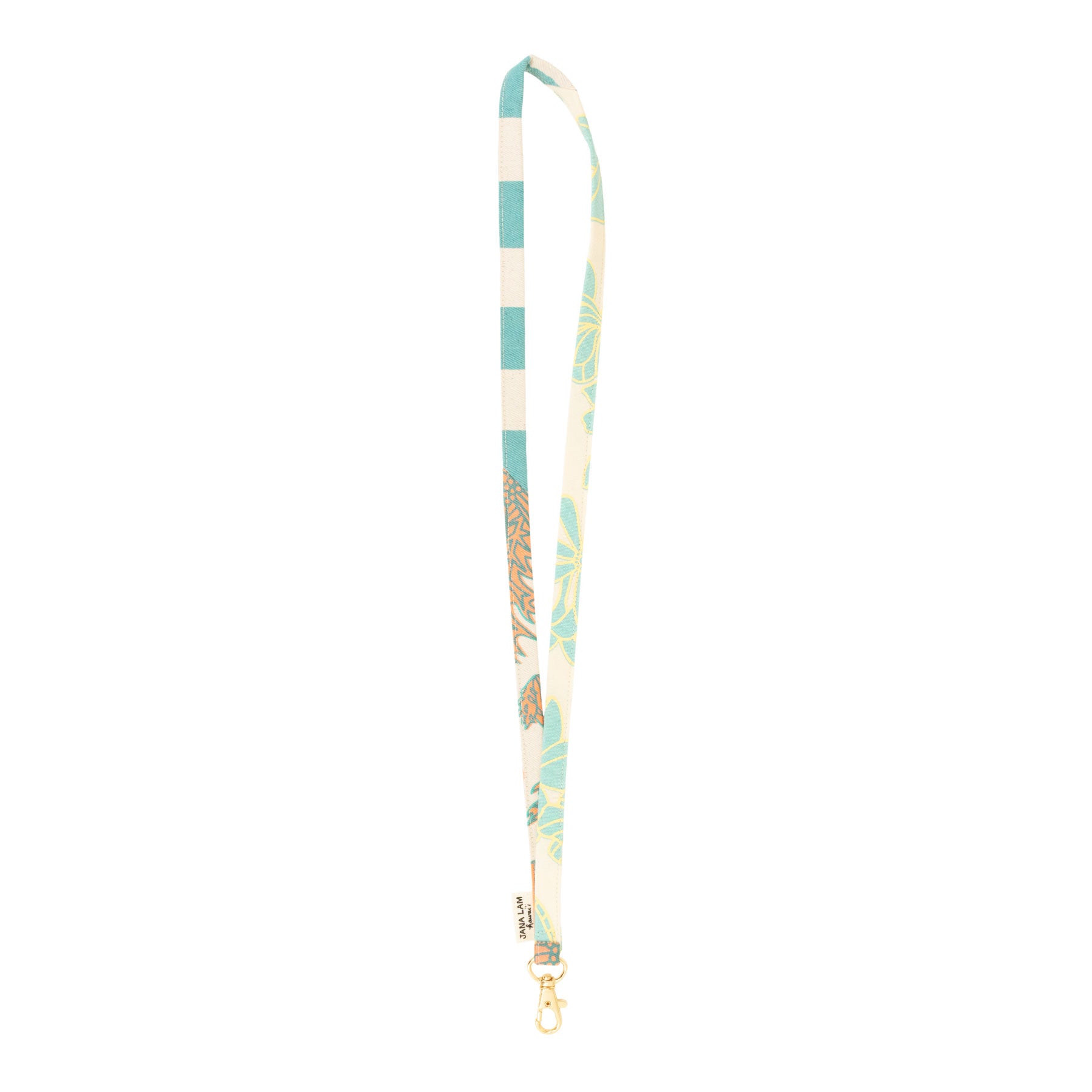 Lanyard • Teal, Yellow, and Coral Orange