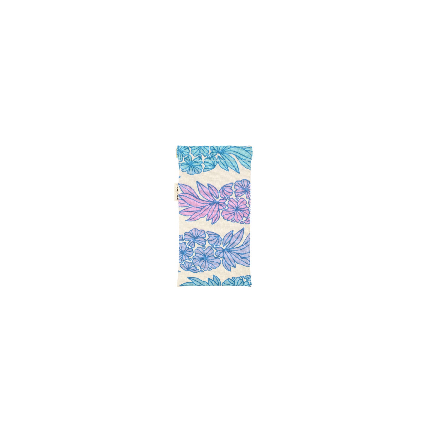 Sunglass Case • Seaflower Pineapple • Blue over Lavender, Pink, and Ocean Ombre