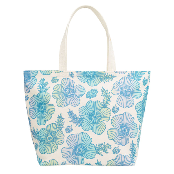 Everything Tote • Pua Kala • Metallic Teal over Sage, Ocean, and Lavender Ombre