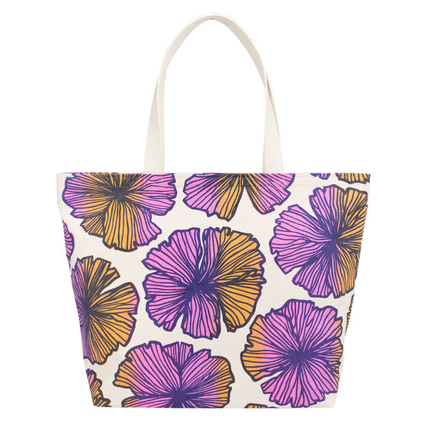 Everything Tote • Seaflower • Navy over Pink, Purple, and Ochre Ombre