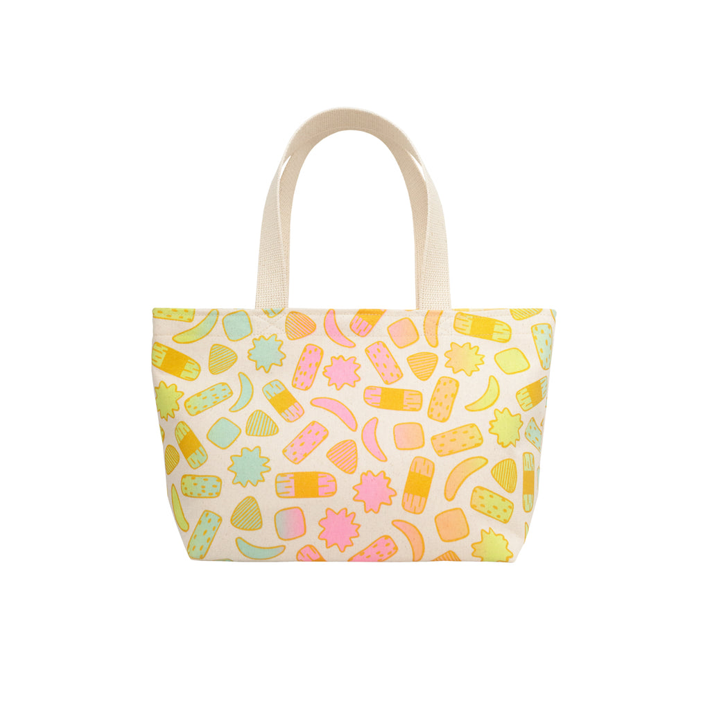 Lunch Tote Bag Peach Rainbow