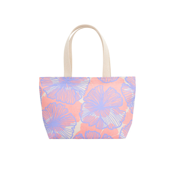 Mini Beach Bag Tote • Seaflower • Lilac over Coral