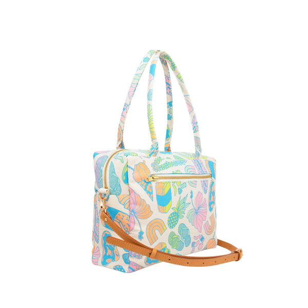 Mini Duffel • Mixed Plate • Blue over Rainbow Ombre – Jana Lam Hawaii