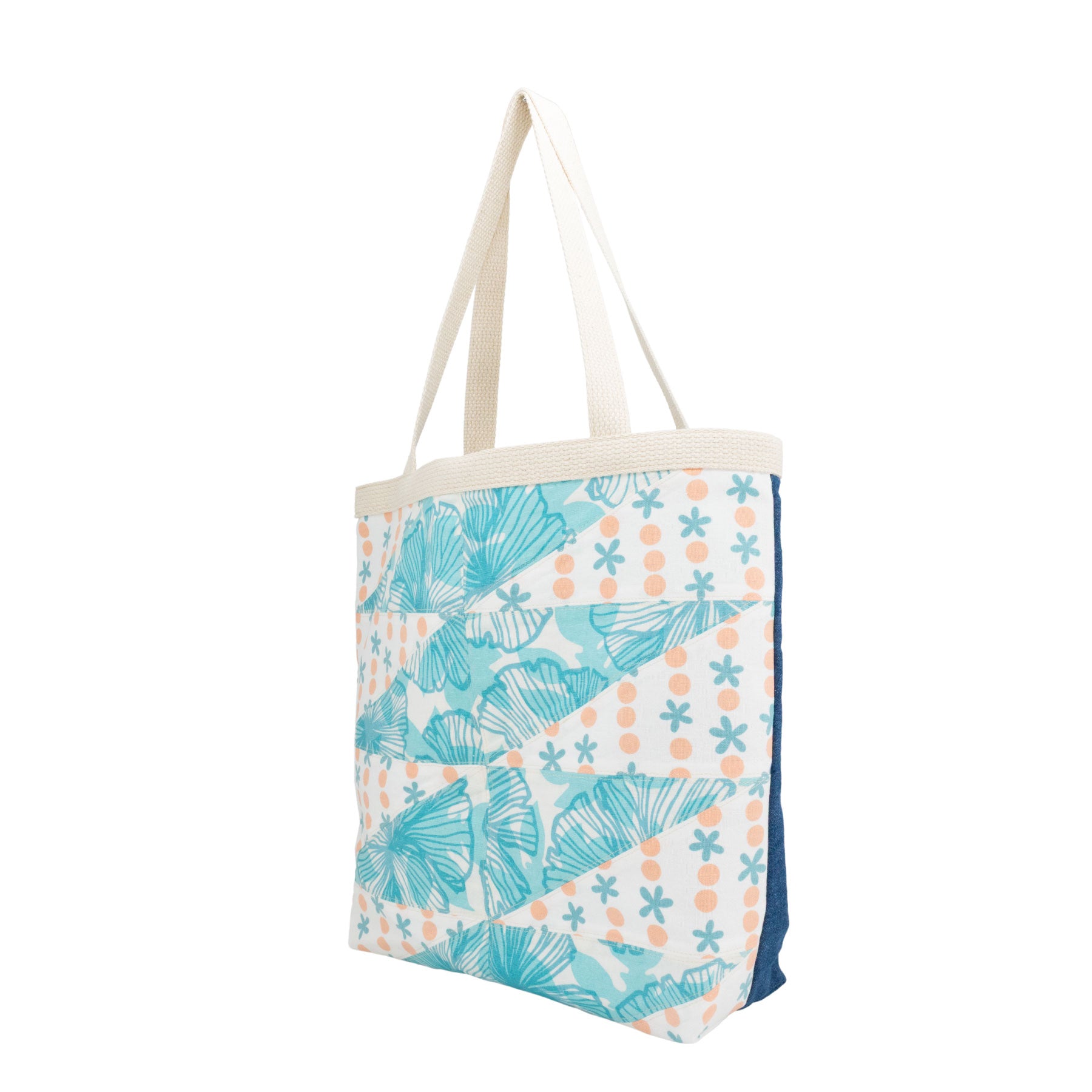 Mini Holoholo Patchwork Tote • Sand Dollars + Seaflowers