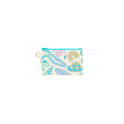 Petite Zipper Clutch • Mixed Plate • Blue over Rainbow Ombre