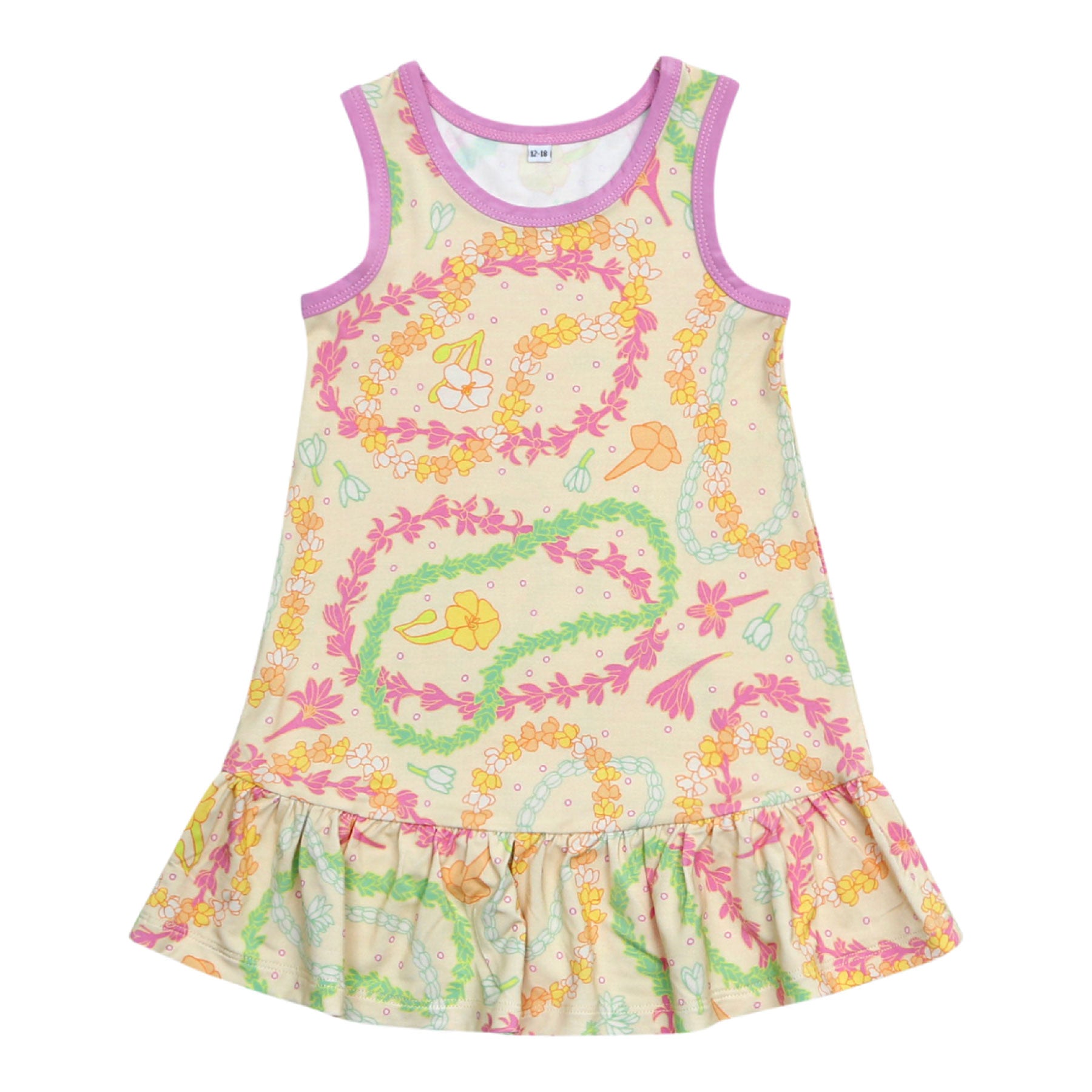 Ruffle Hem Tank Dress • Lei Day in Sand • Coco Moon + Jana Lam