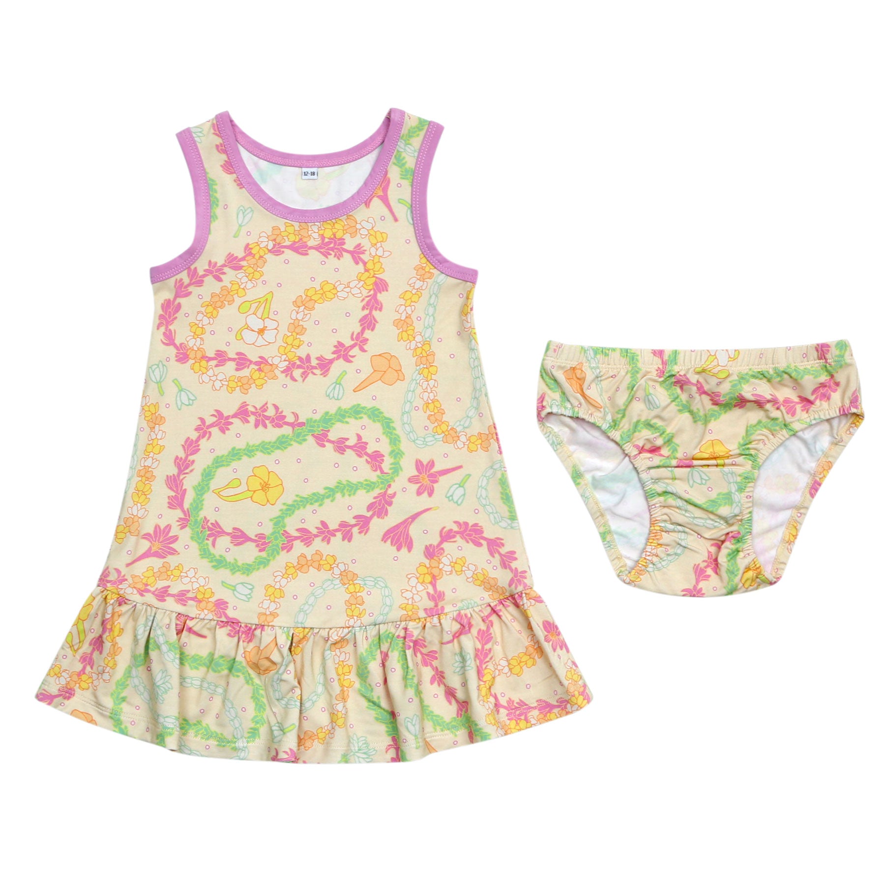 Ruffle Hem Tank Dress • Lei Day in Sand • Coco Moon + Jana Lam