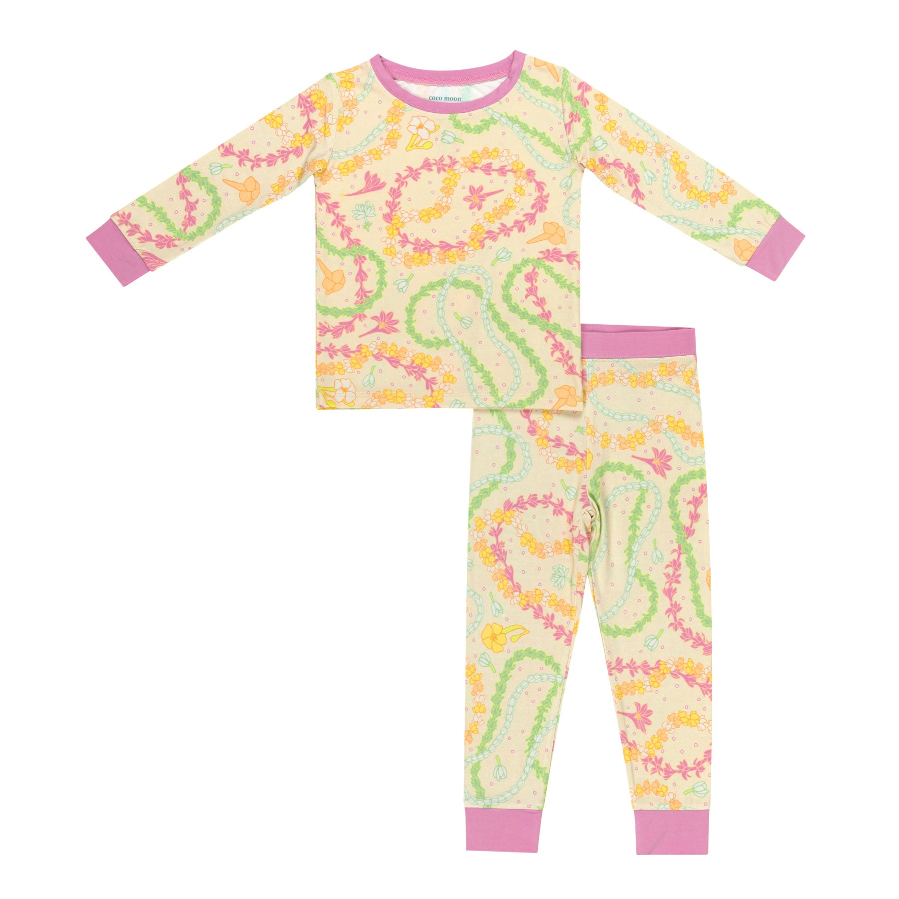 Long Pajama Set • Lei Day in Sand • Coco Moon + Jana Lam