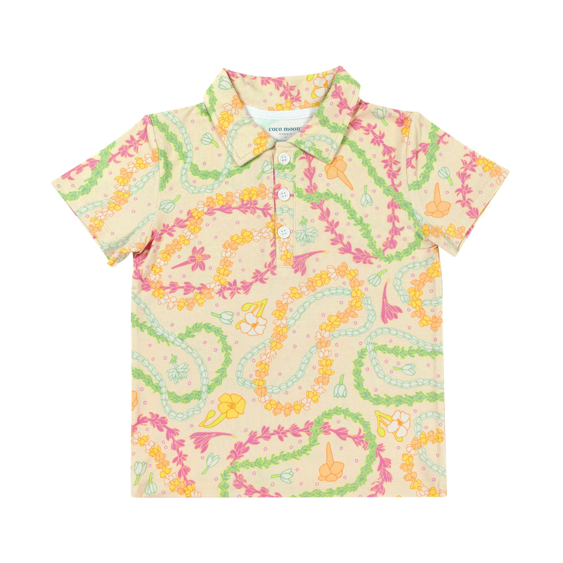 Polo Shirt • Lei Day in Sand • Coco Moon + Jana Lam