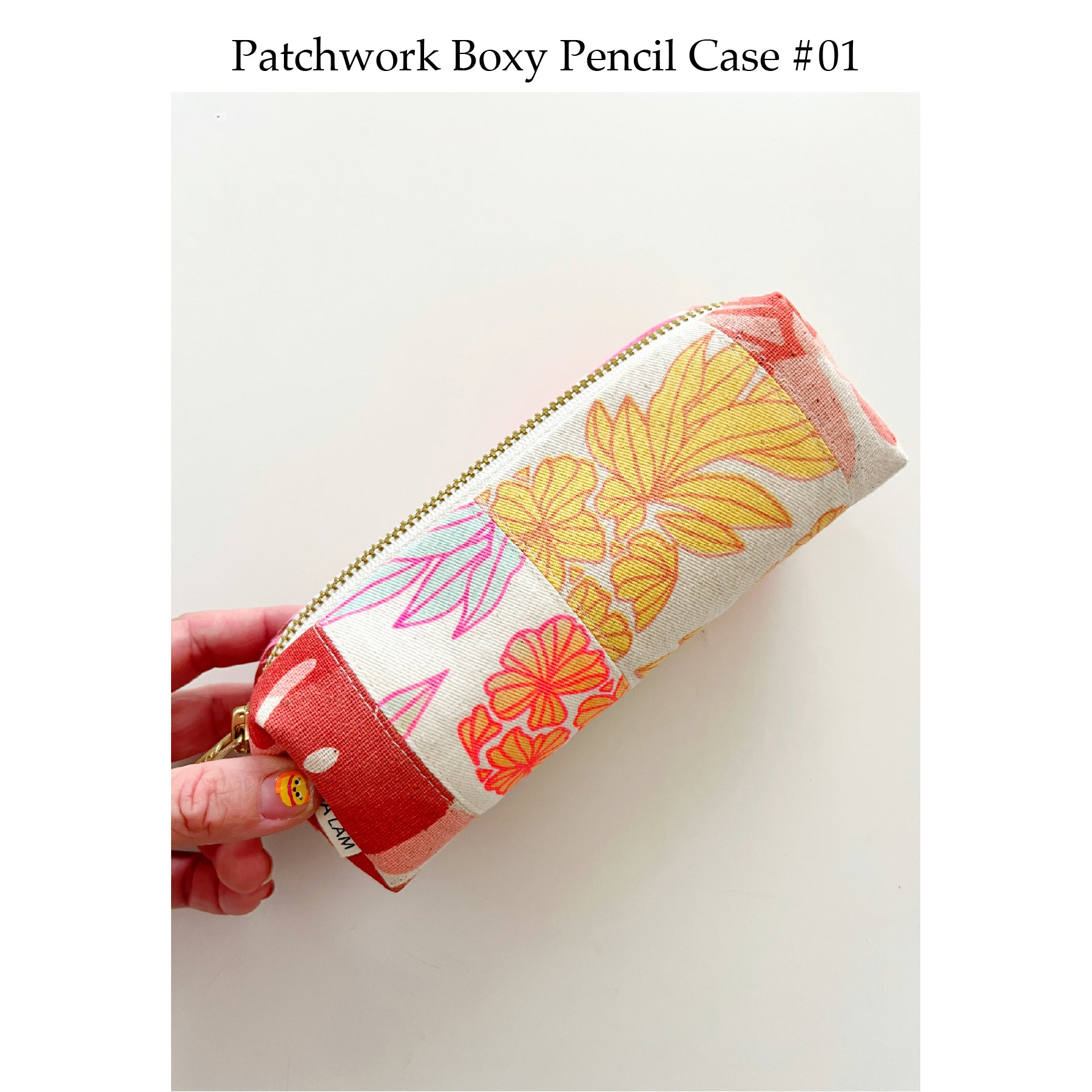 Patchwork Boxy Pencil Case • #01