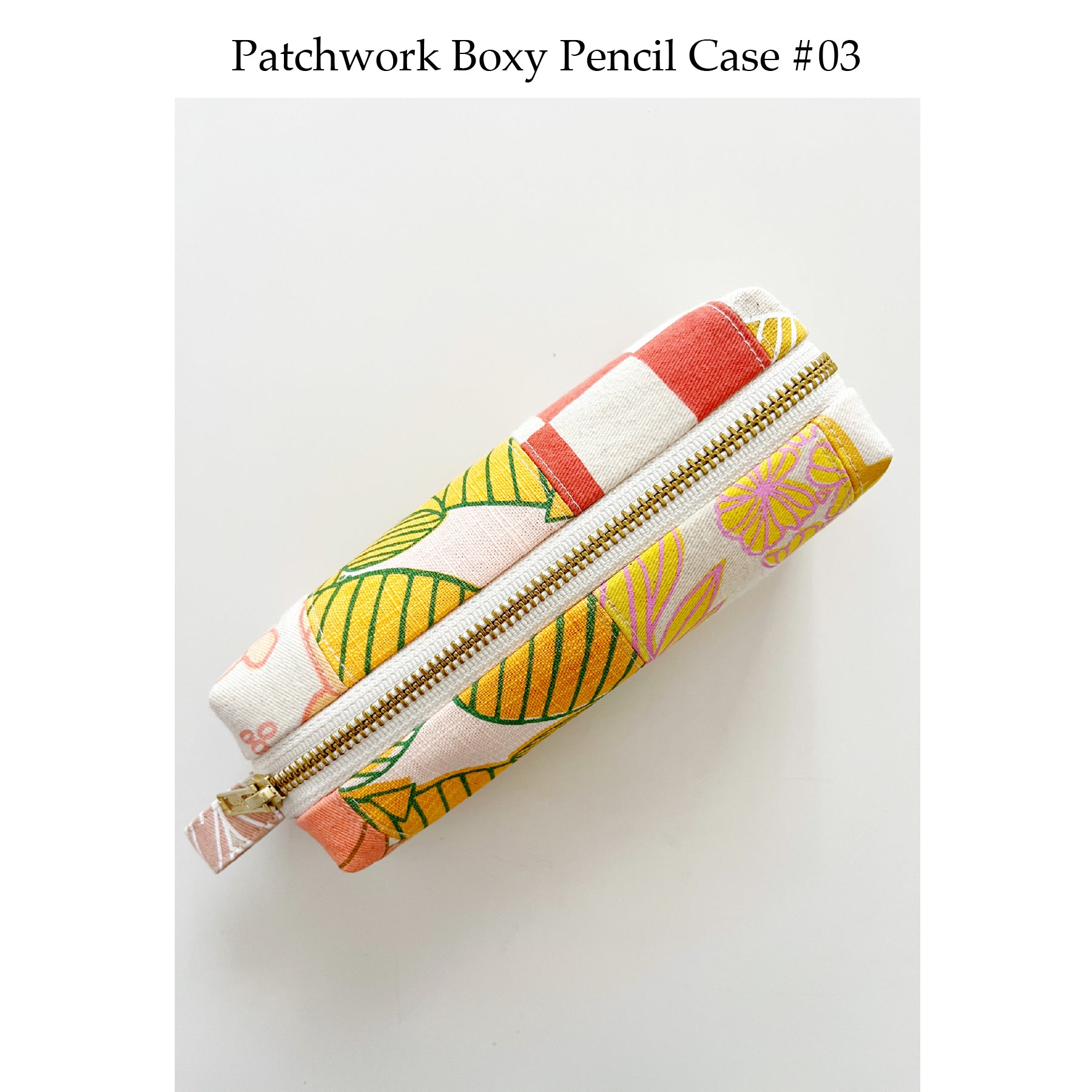 Patchwork Boxy Pencil Case • #03