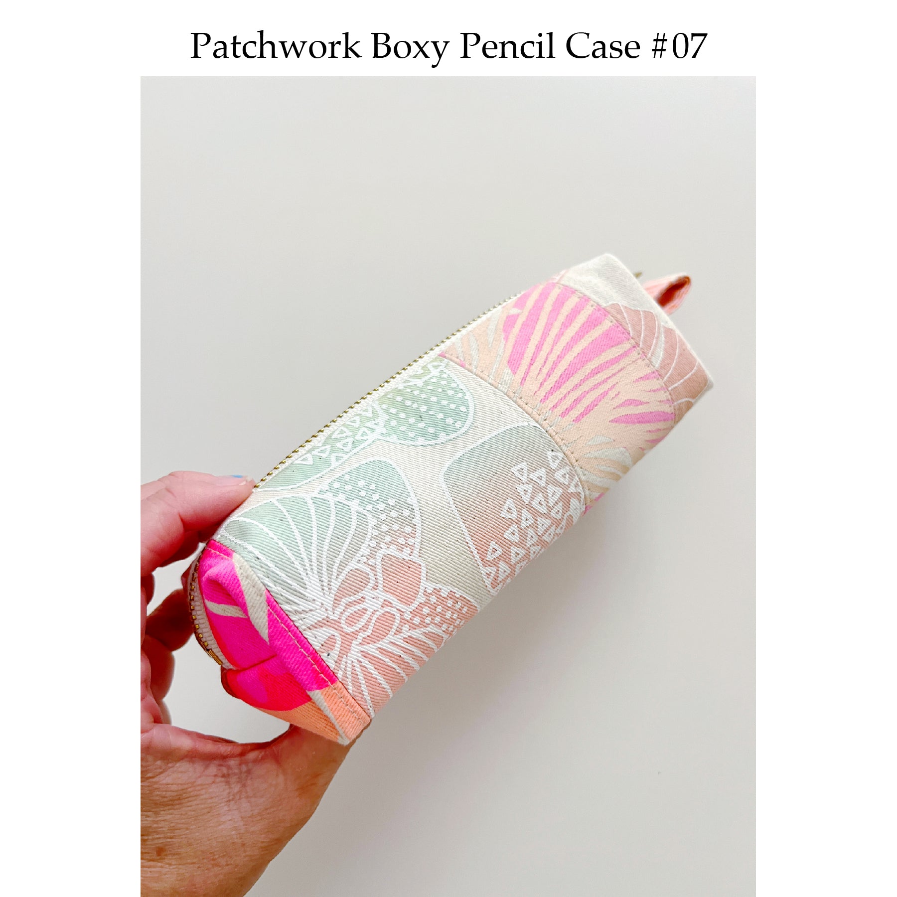 Patchwork Boxy Pencil Case • #07