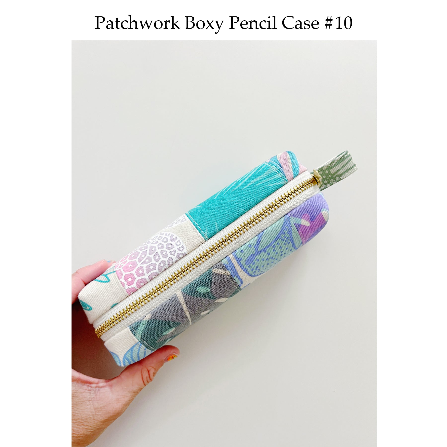 Patchwork Boxy Pencil Case • #10
