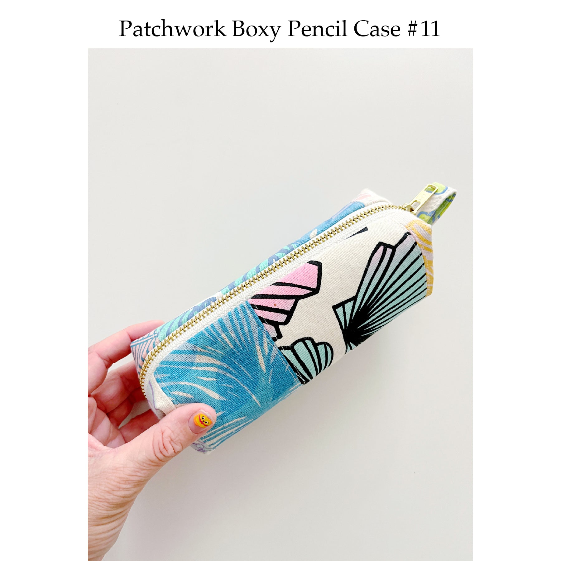 Patchwork Boxy Pencil Case • #11
