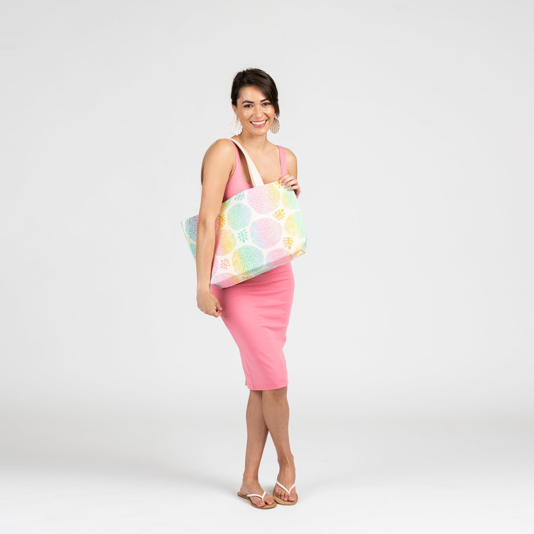 Beach Bag Tote • Aloha Dee - Lite • Pink over Purple and Blue Ombre - Jana Lam Hawaii