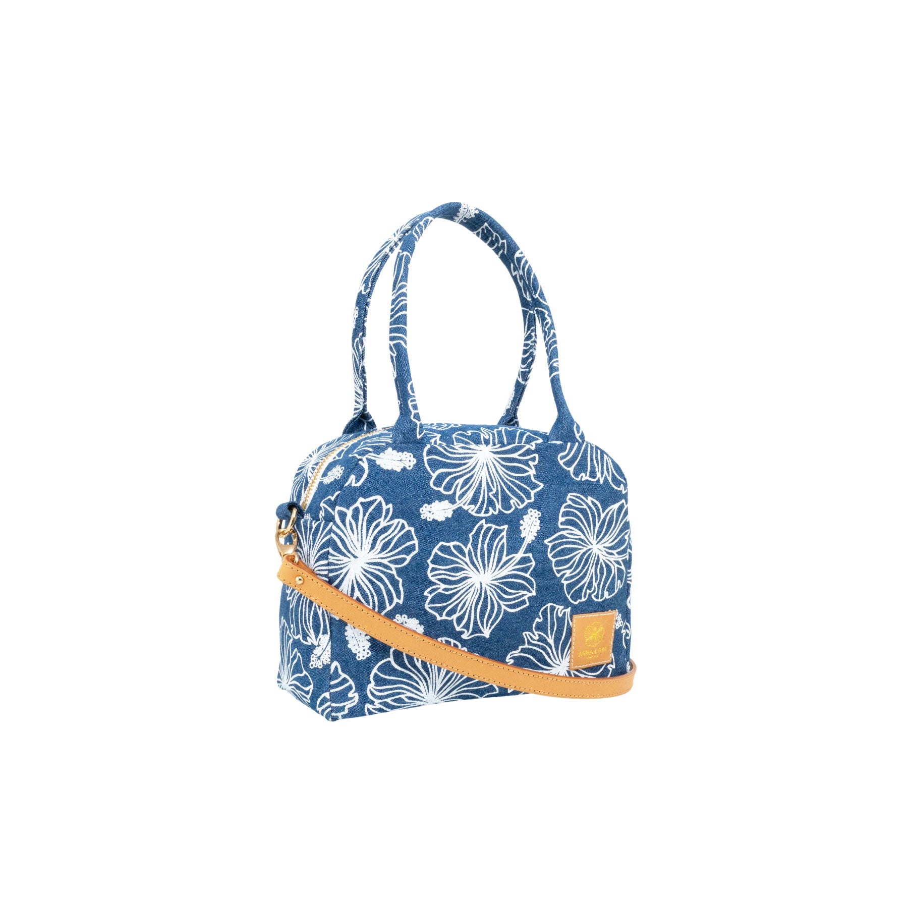 Bowler Bag • Hibiscus • Denim Collection - Jana Lam Hawaii