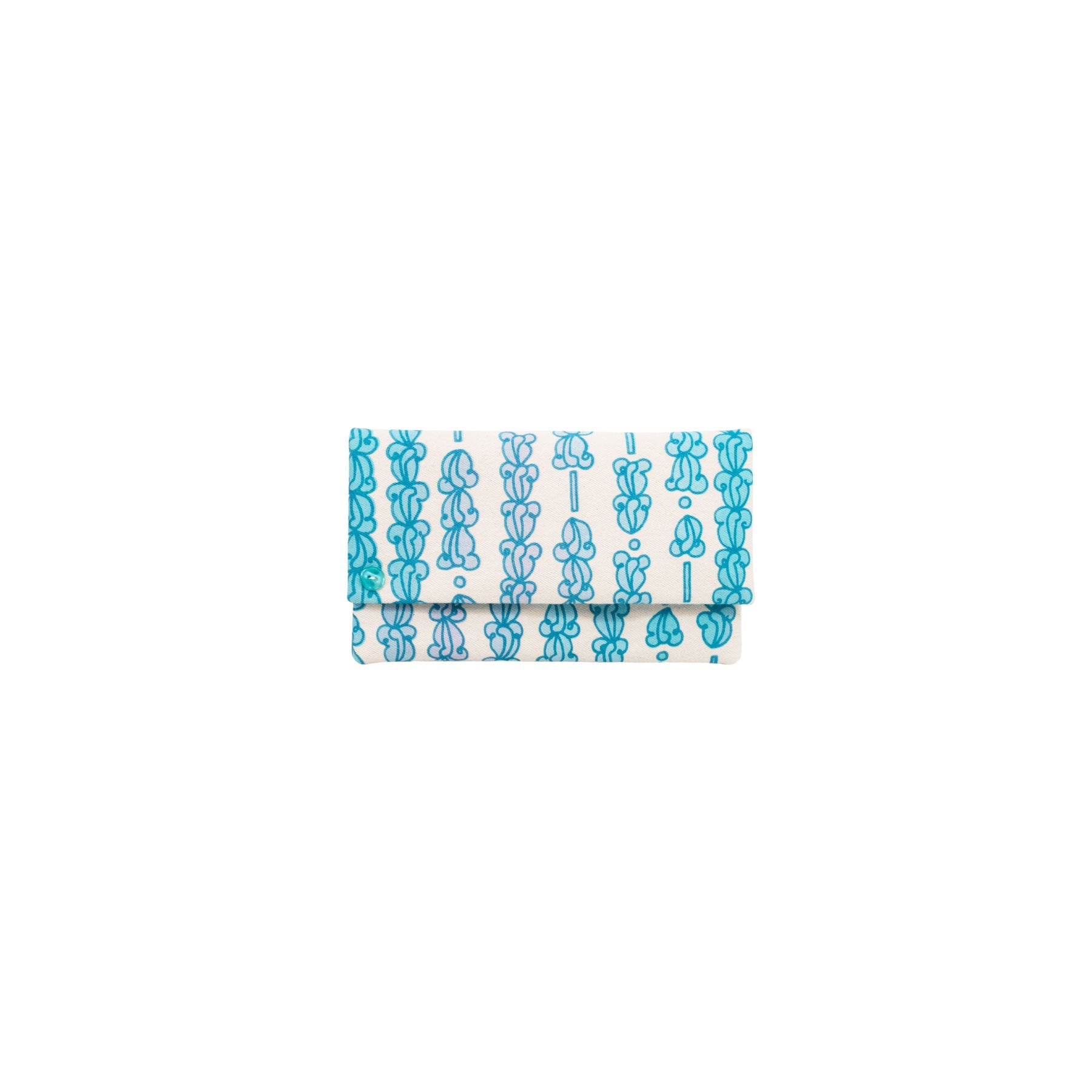 Classic Envelope Clutch • Crown Flower • Peacock Blue over Teal and Lavender Ombre - Jana Lam Hawaii