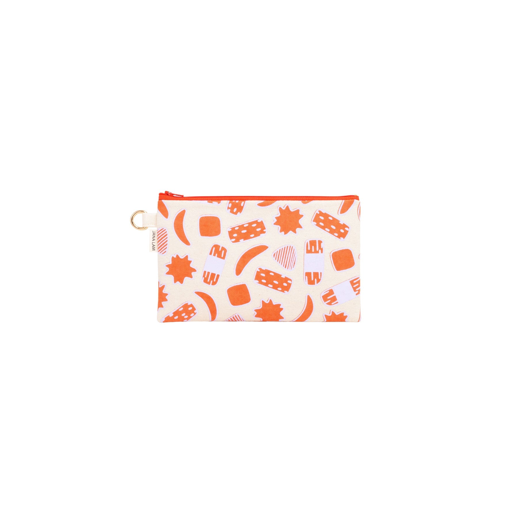 Classic Zipper Clutch • Kakimochi • Lavender over Burnt Orange - Jana Lam Hawaii