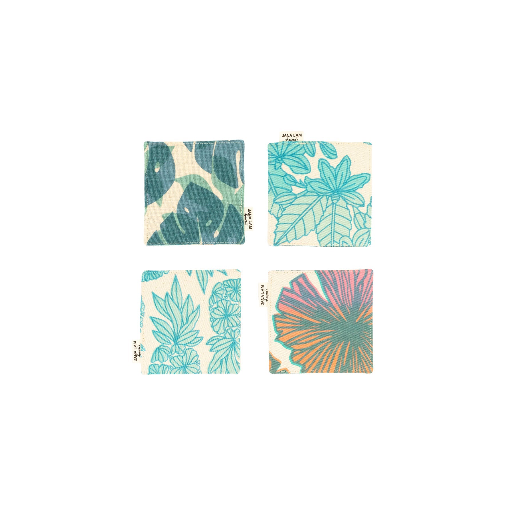 Coaster Set • Teal & Pinks - Jana Lam Hawaii