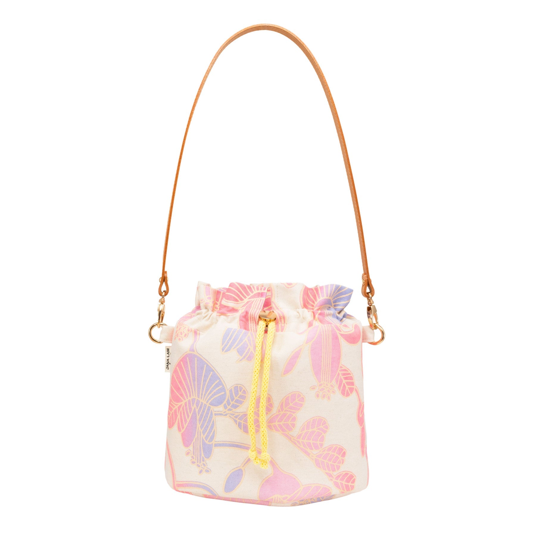 Drawstring Shoulder Bag • Māmane • Sunset Petal Peach - Jana Lam Hawaii