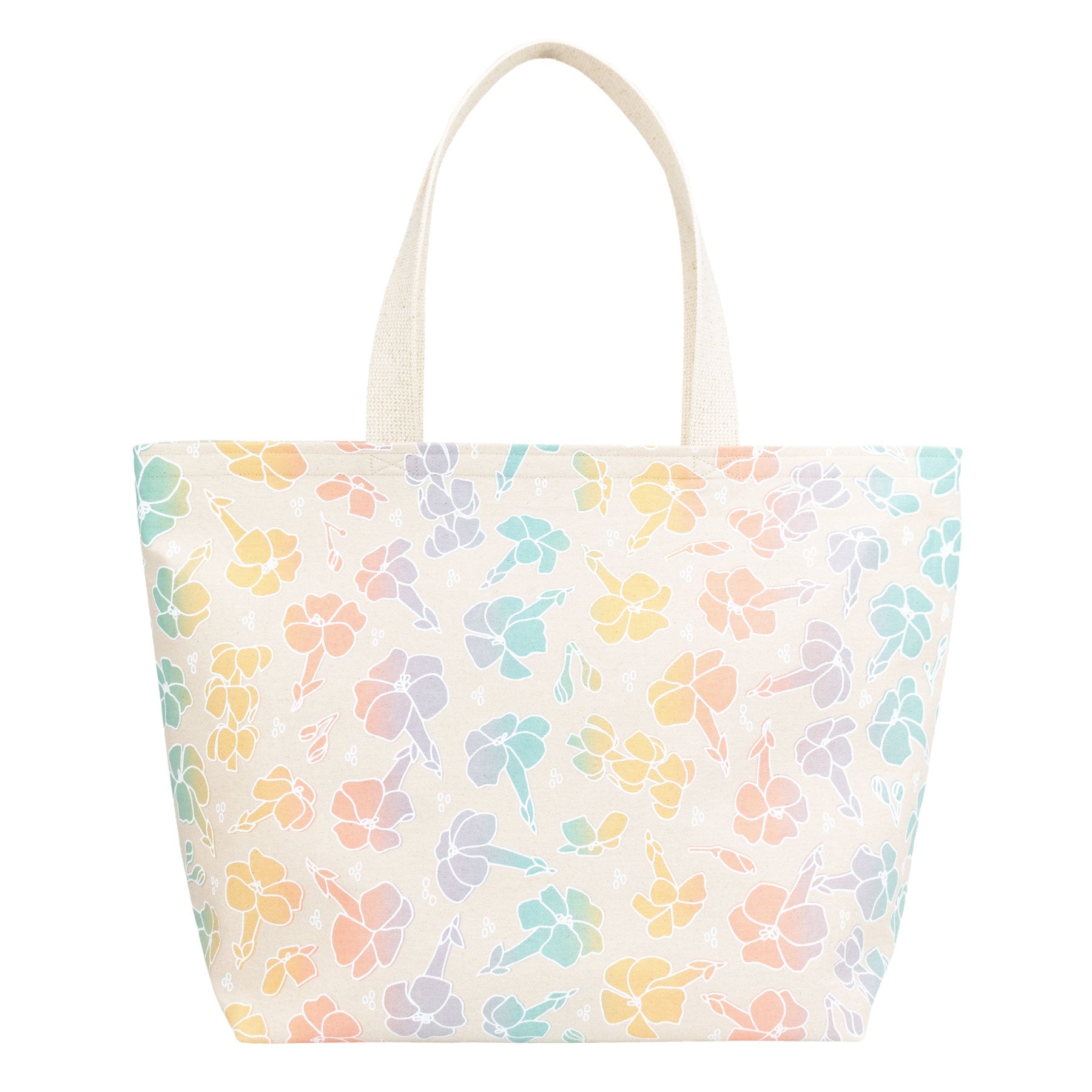 Everything Tote • Puakenikeni • White over Vintage Rainbow Ombre - Jana Lam Hawaii