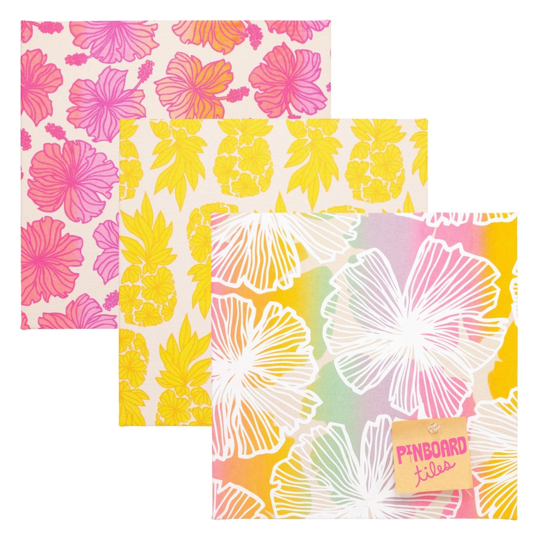 Fabric Pinboard Tile Bundle • Rainbow Bright - Jana Lam Hawaii