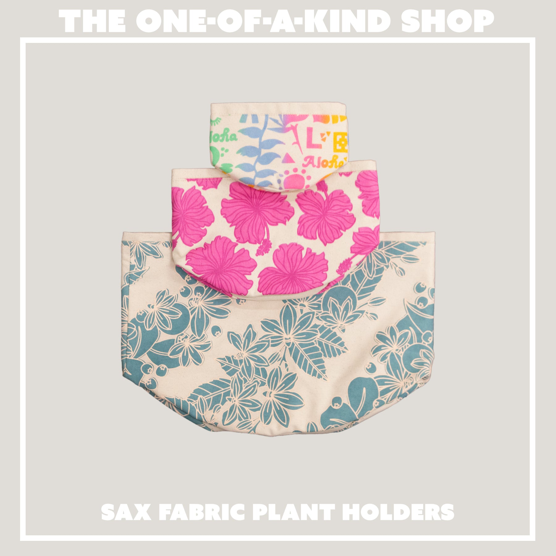 Fabric Sax Plant Holder • The One - of - a - Kind Shop - Jana Lam Hawaii