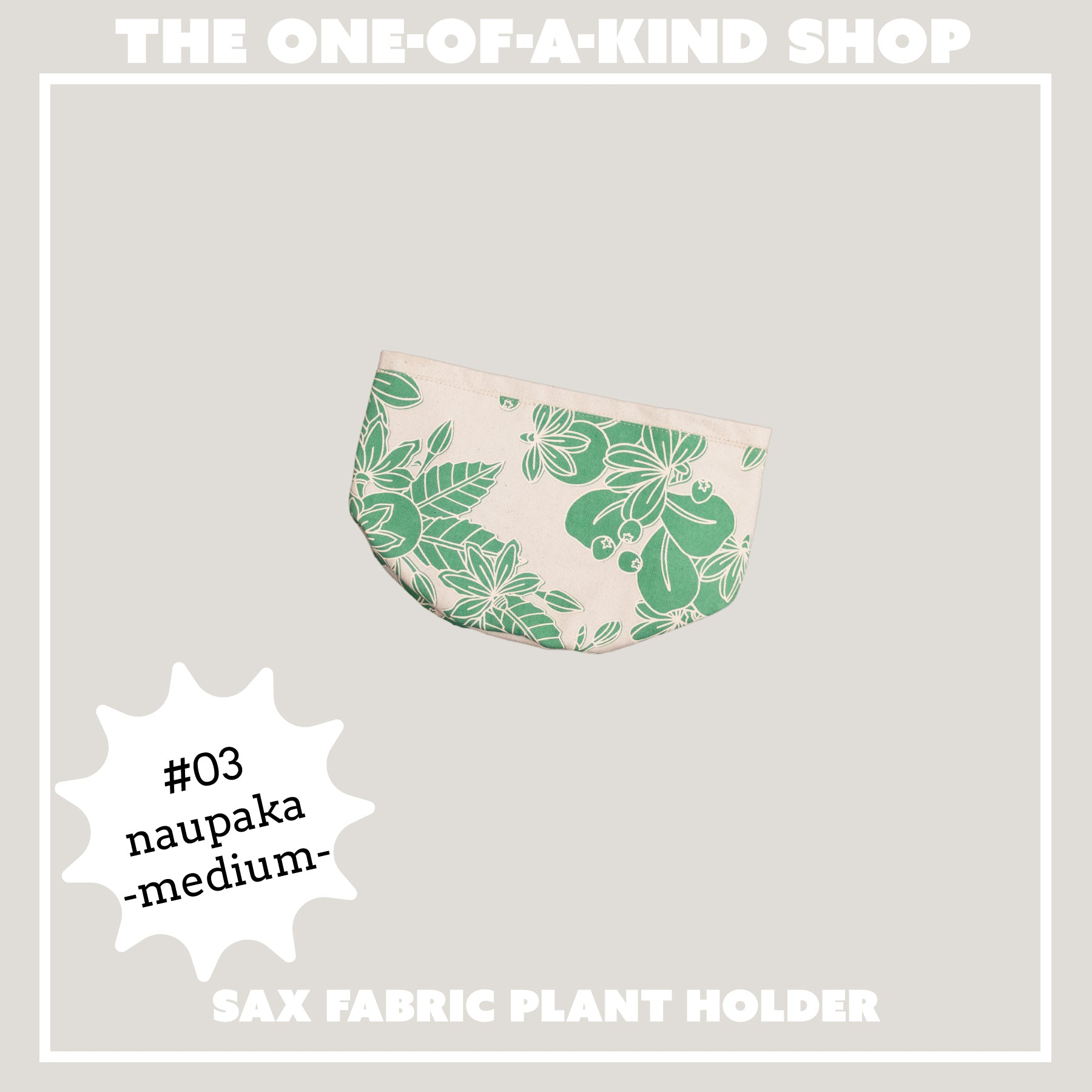 Fabric Sax Plant Holder • The One - of - a - Kind Shop - Jana Lam Hawaii