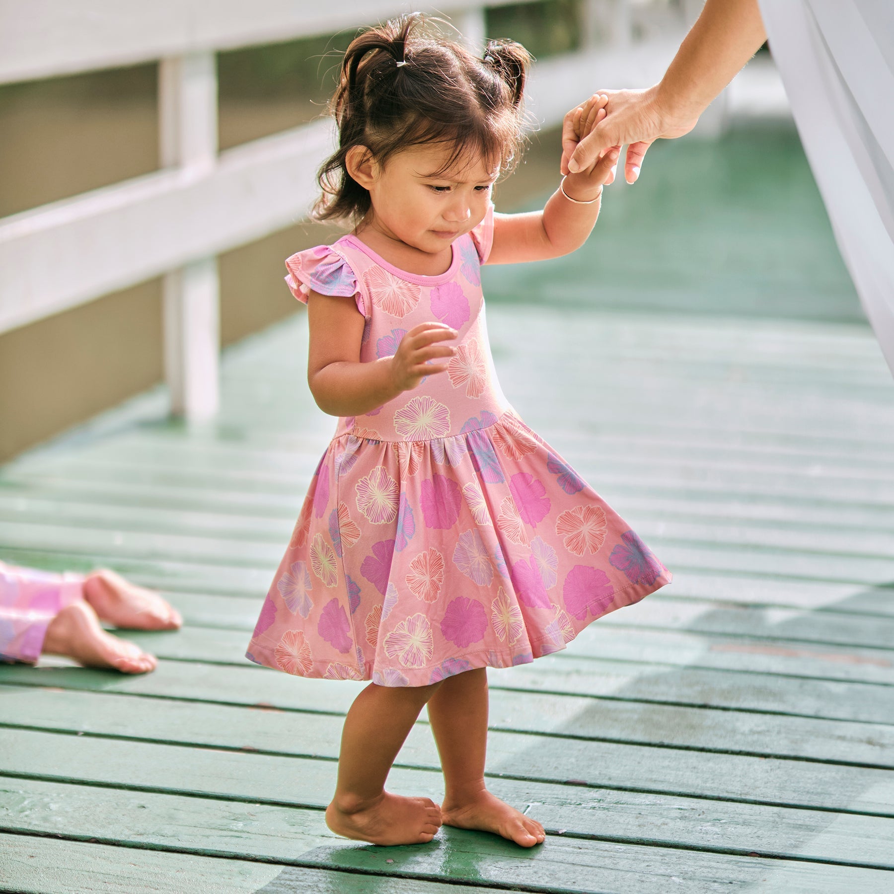 Flutter Sleeve Dress • Seaflower • Coco Moon + Jana Lam - Jana Lam Hawaii