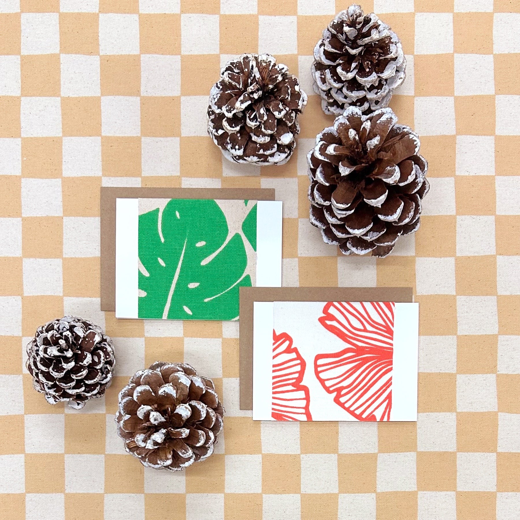 Holiday Note Card • Red and Green Prints - Jana Lam Hawaii