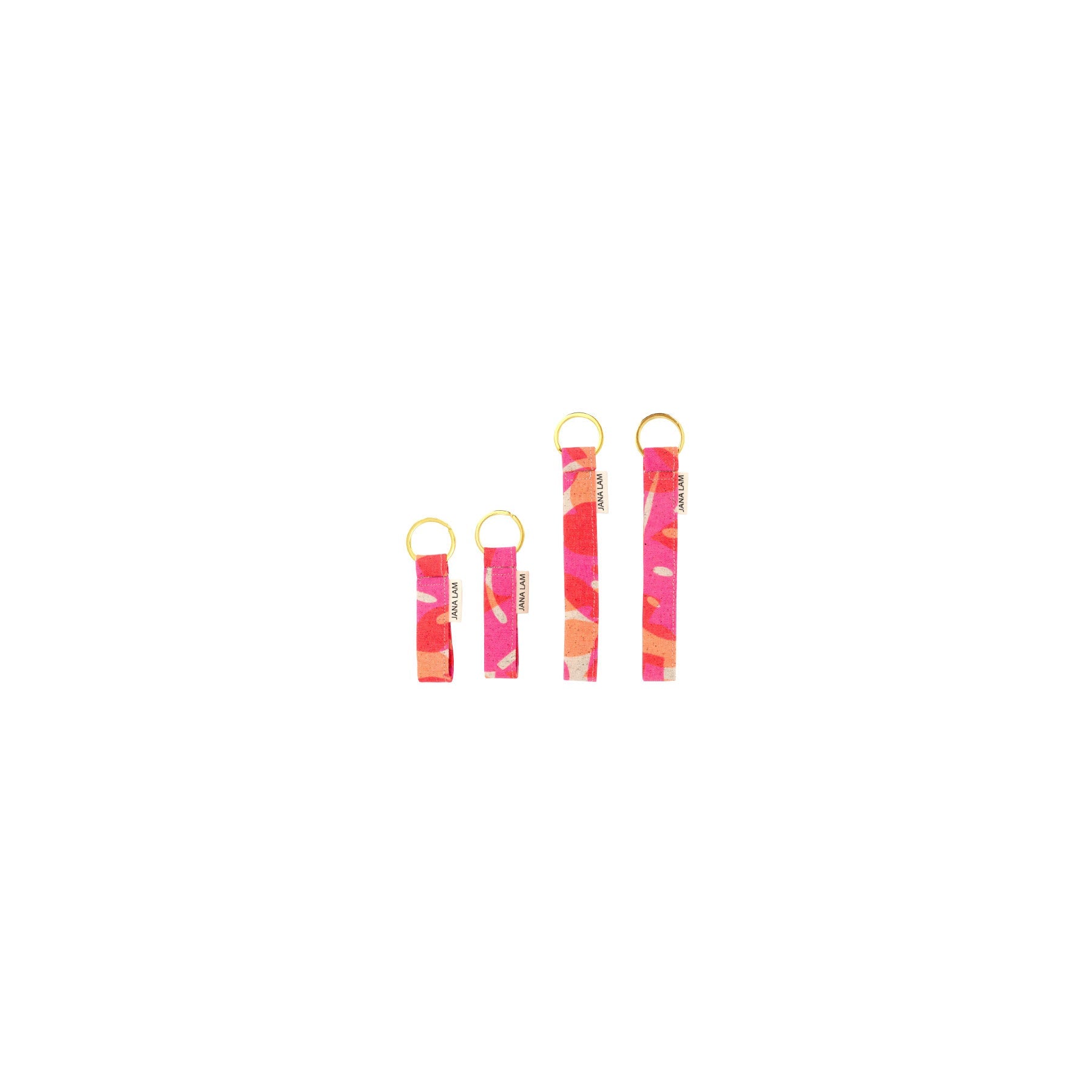 Keychains • Monstera and Papaya Shadow • Hot Pink over Neon Orange - Jana Lam Hawaii