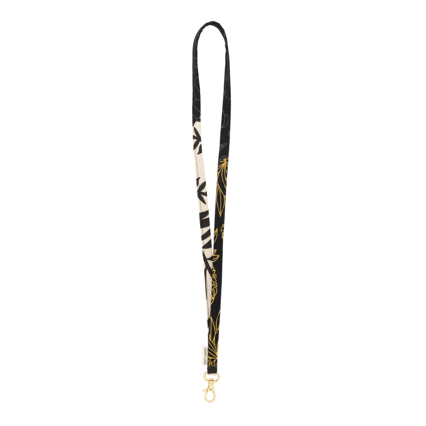 Lanyard • Gold and Silver on Black • Black Collection - Jana Lam Hawaii