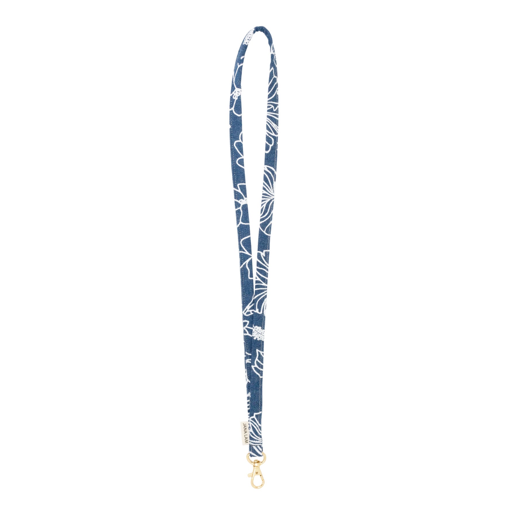 Lanyard • Puakenikeni and Hibiscus • Denim Collection - Jana Lam Hawaii