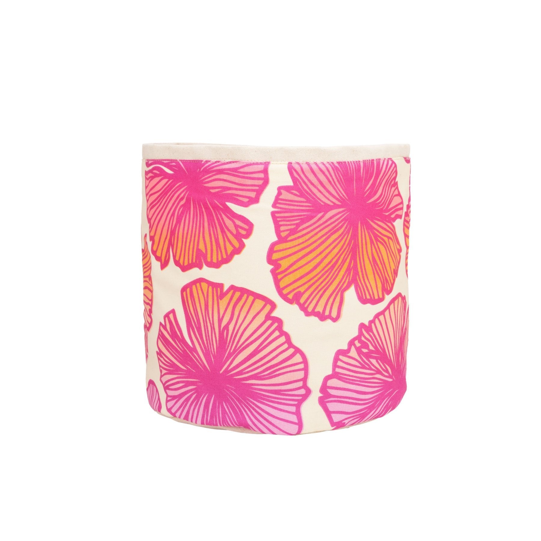 Large Fabric Sax Plant Holder • Seaflower • Fuchsia over Orange, Pink, and Lavender Ombre - Jana Lam Hawaii