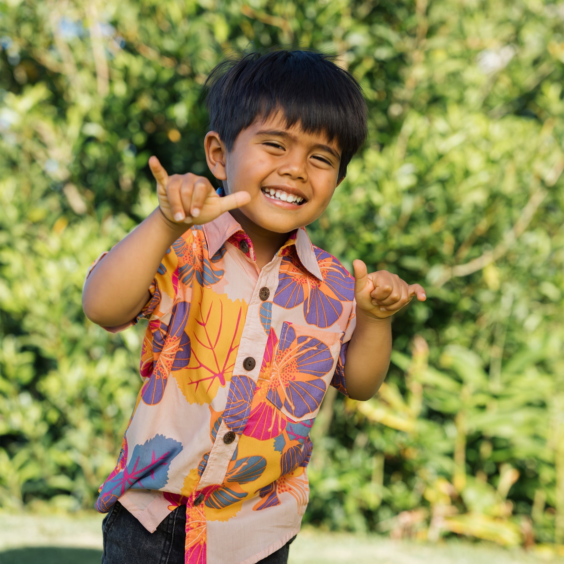 Maverick Button - Up (Kids) • Ko‘oloa‘ula - Jana Lam Hawaii