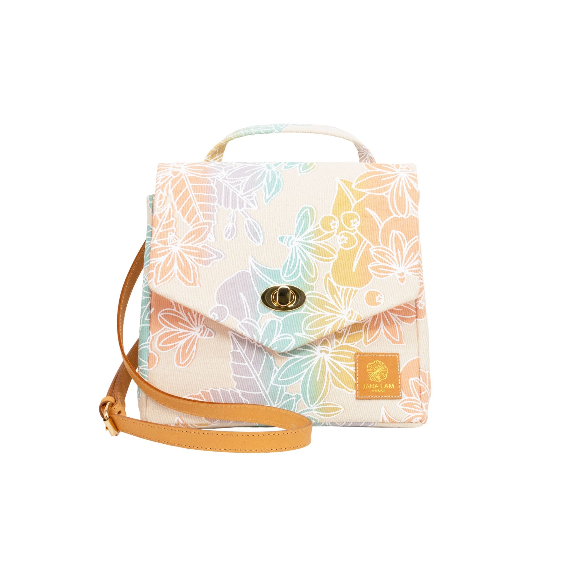 Midi Satchel • Naupaka • Sherbet Sunrise - Jana Lam Hawaii