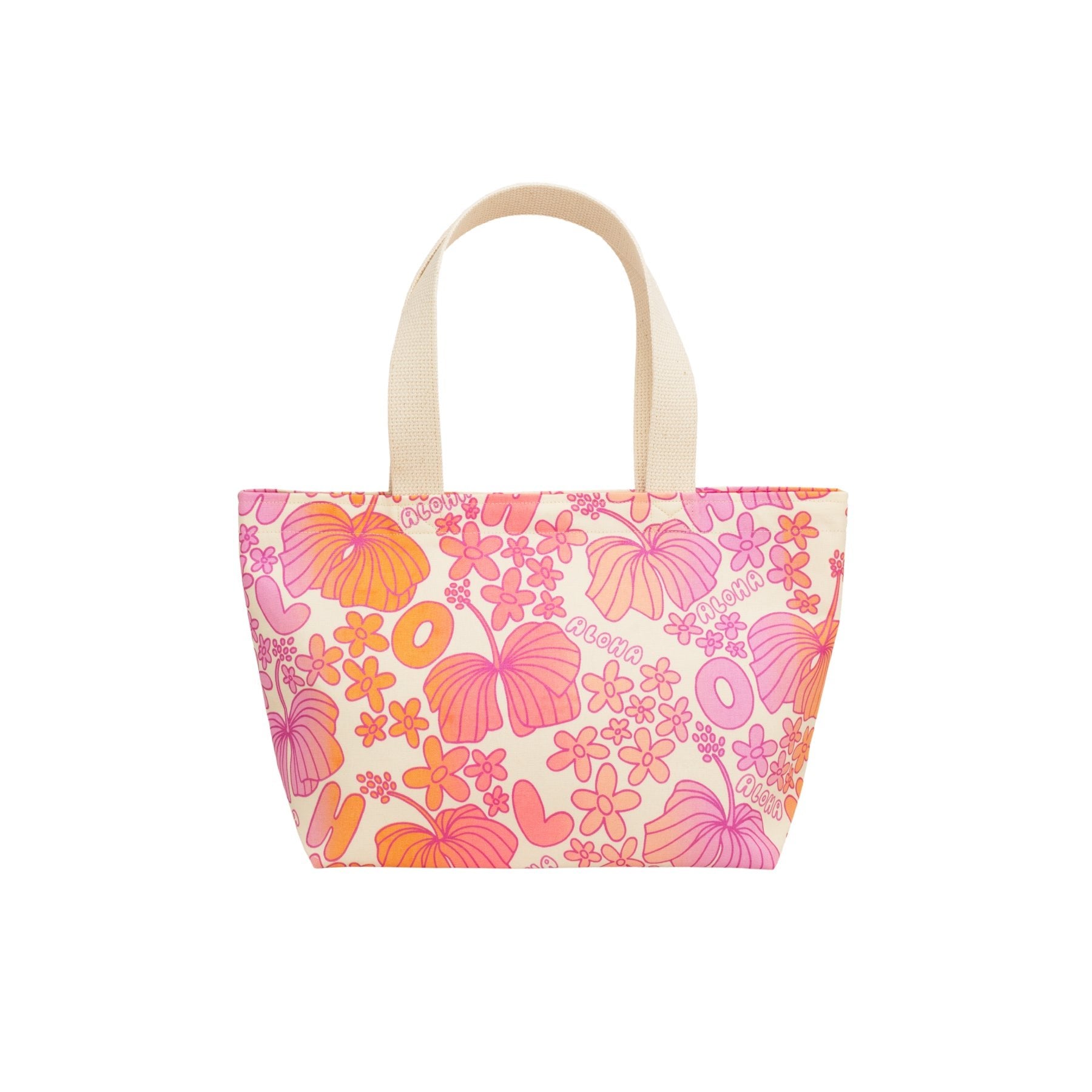 Mini Beach Bag Tote • Aloha Dee - Lite • Bright Berry - Jana Lam Hawaii