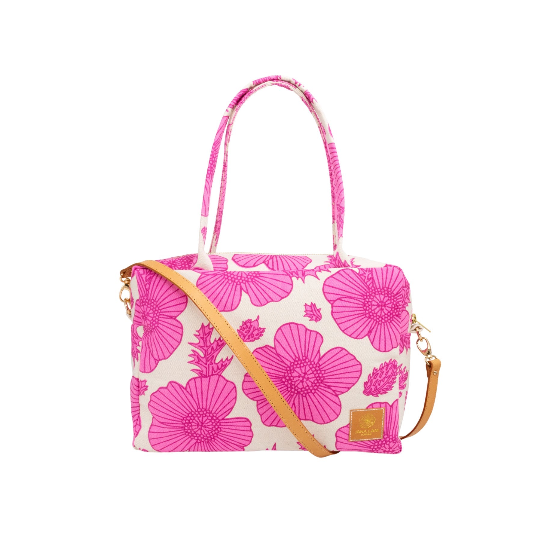 Mini Duffel • Pua Kala • Fuschia over Hot Pink - Jana Lam Hawaii