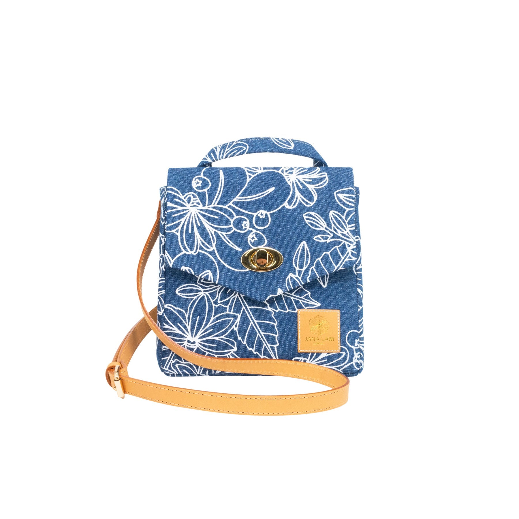 Mini Satchel • Naupaka • Denim Collection - Jana Lam Hawaii