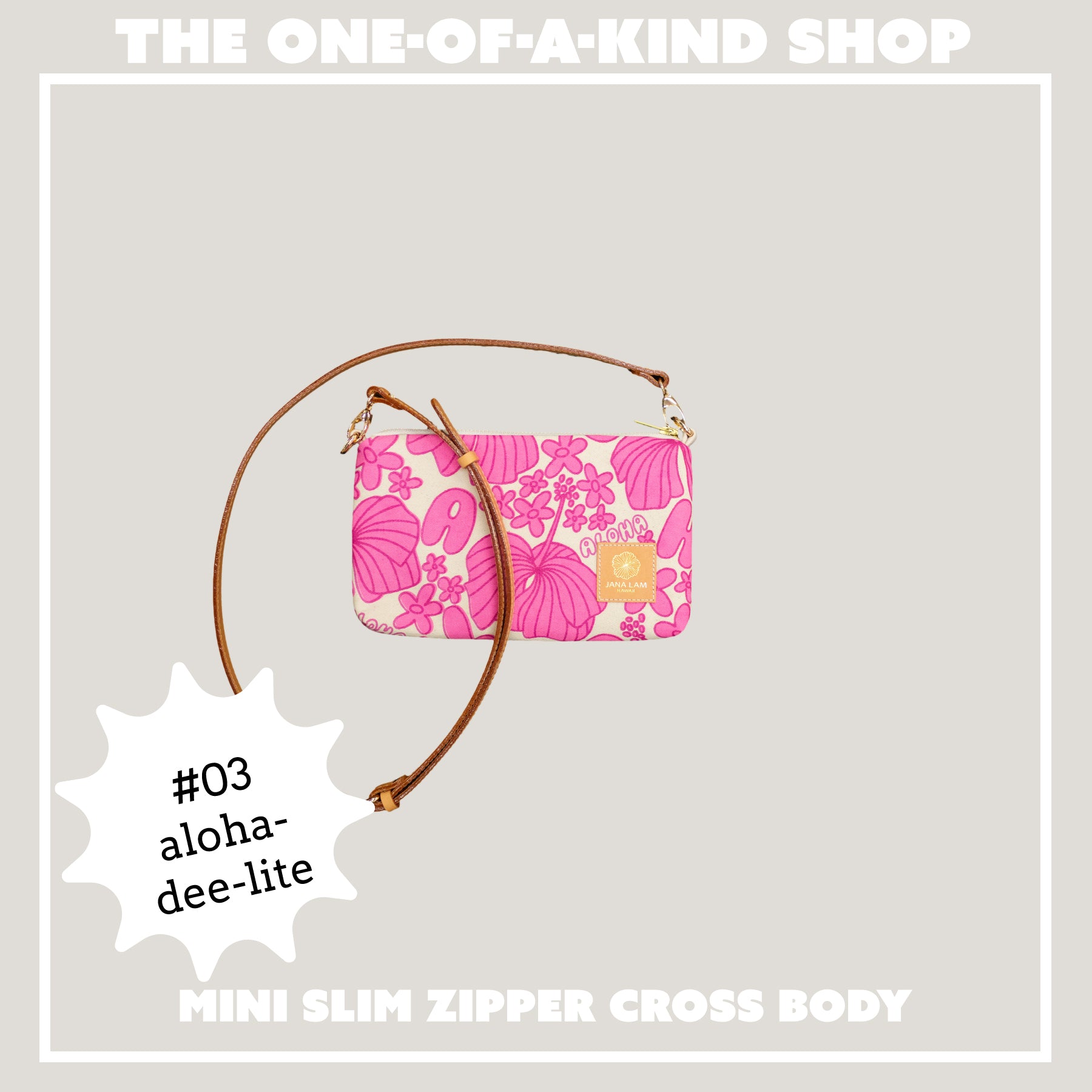Mini Slim Zipper Cross Body • The One - Of - A - Kind Shop - Jana Lam Hawaii