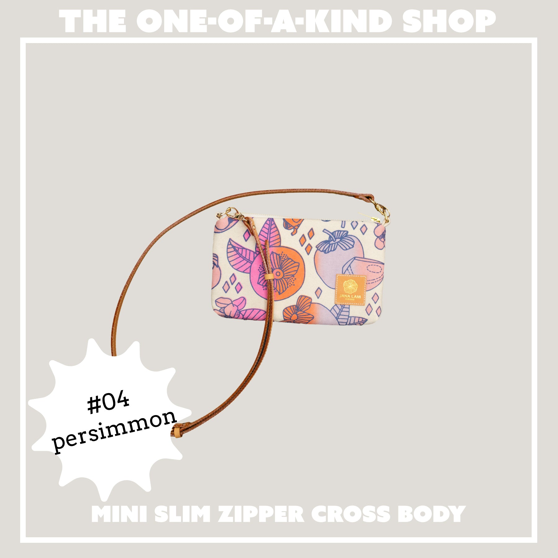 Mini Slim Zipper Cross Body • The One - Of - A - Kind Shop - Jana Lam Hawaii