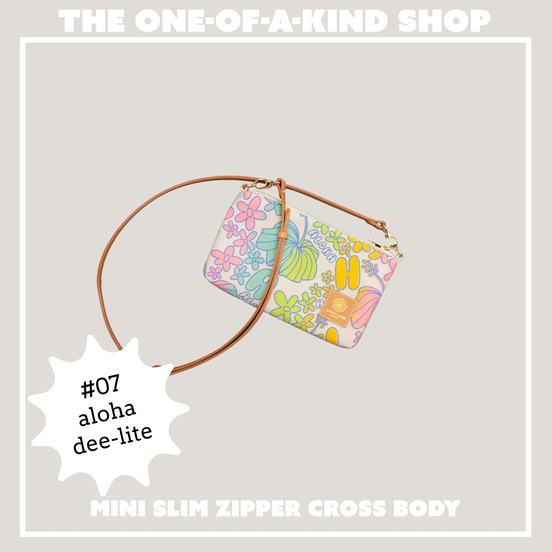 Mini Slim Zipper Cross Body • The One - Of - A - Kind Shop - Jana Lam Hawaii