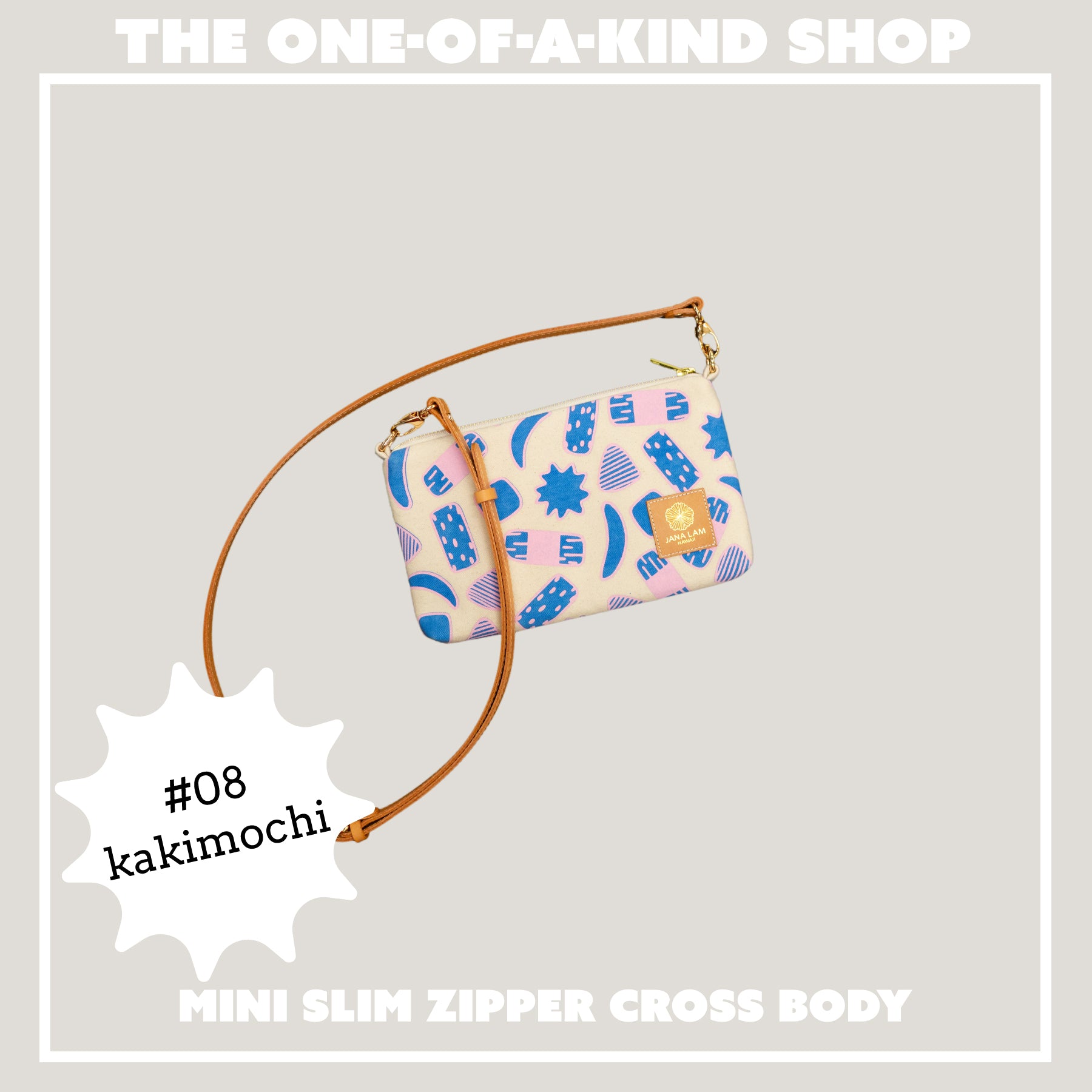 Mini Slim Zipper Cross Body • The One - Of - A - Kind Shop - Jana Lam Hawaii