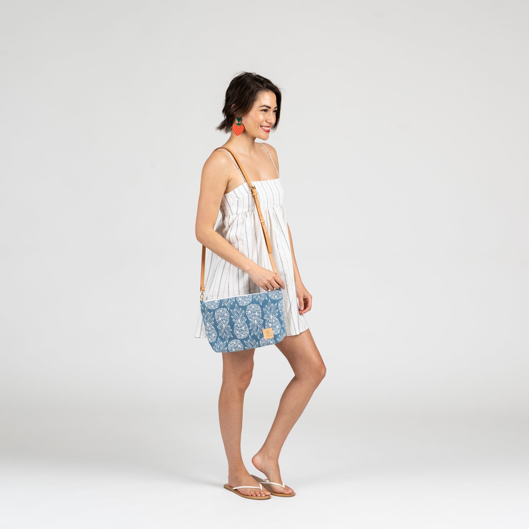 Mini Slouchy Cross Body • Naupaka • Denim Collection - Jana Lam Hawaii