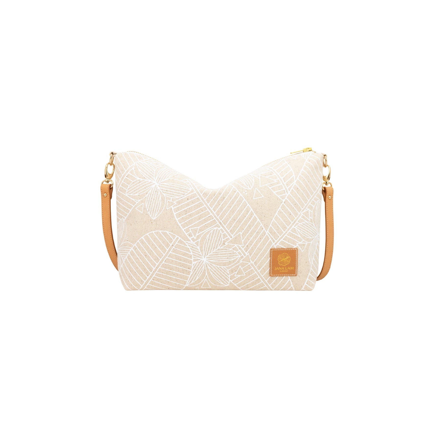 Mini Slouchy Cross Body • Plumeria • White Collection - Jana Lam Hawaii