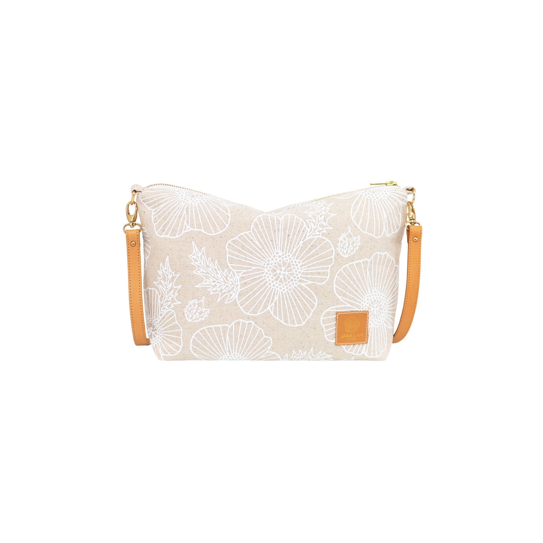 Mini Slouchy Cross Body • Pua Kala • White Collection - Jana Lam Hawaii