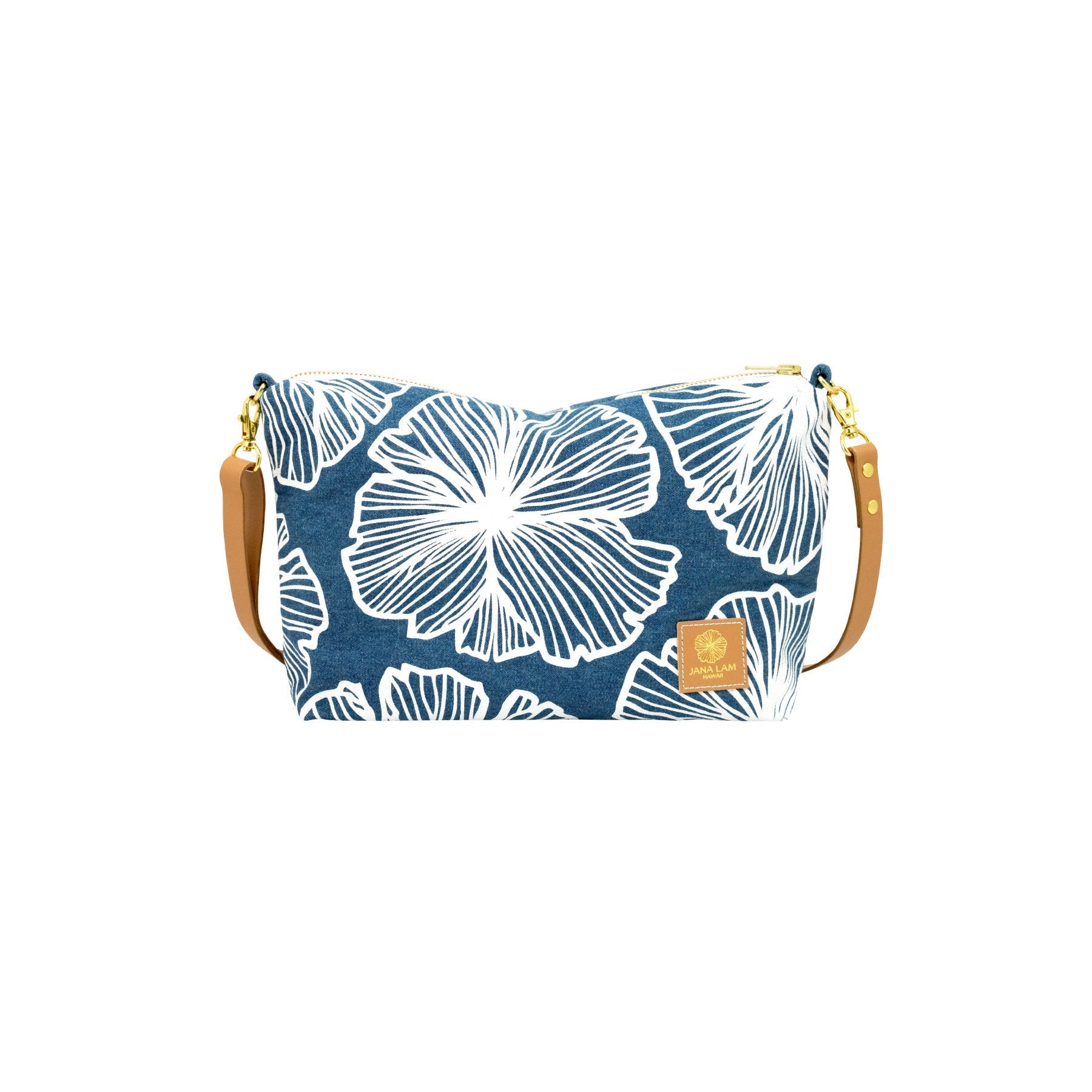 Mini Slouchy Cross Body • Seaflower • Denim Collection - Jana Lam Hawaii