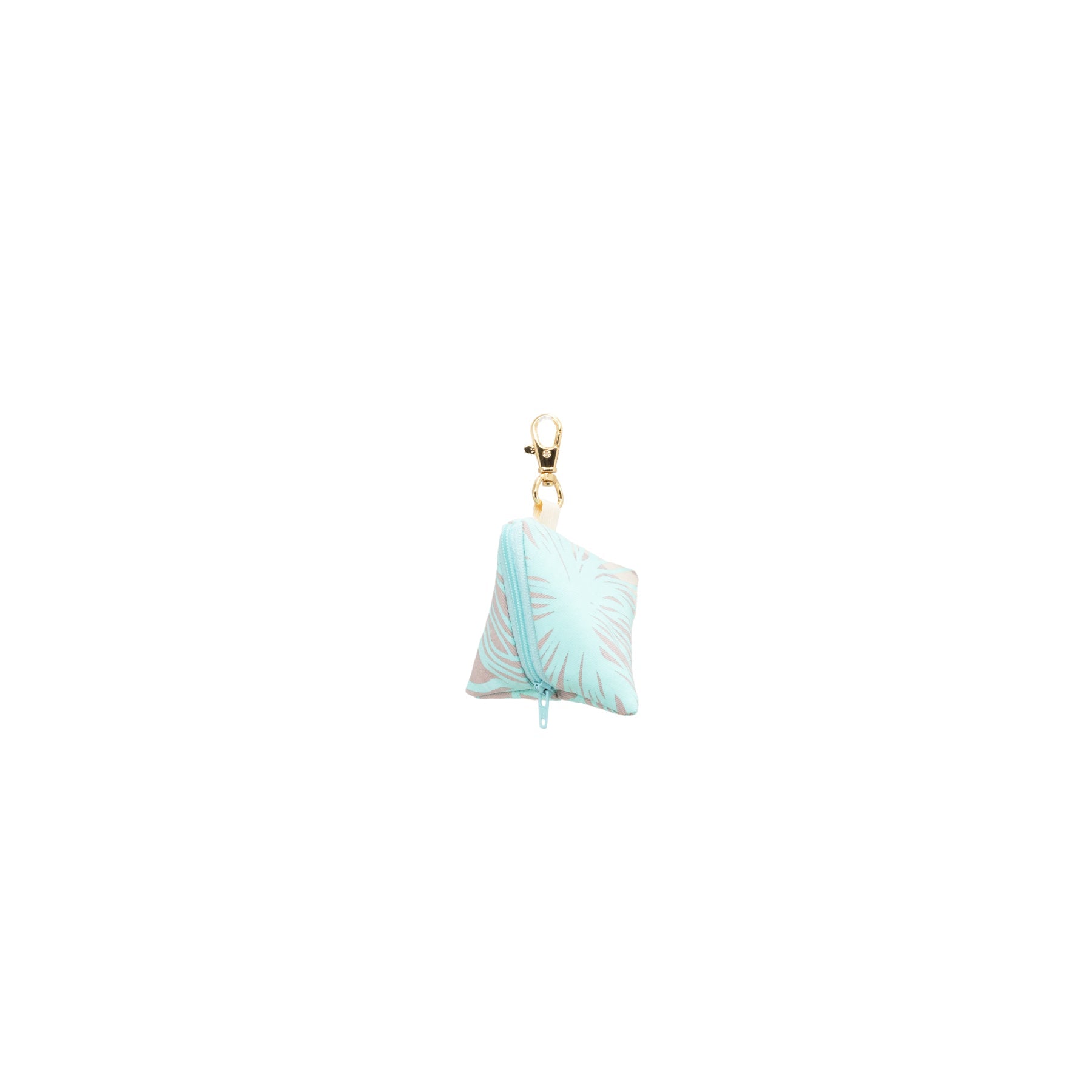 Musubi Pouch Charm • Seaflower • Mint over Gray - Jana Lam Hawaii