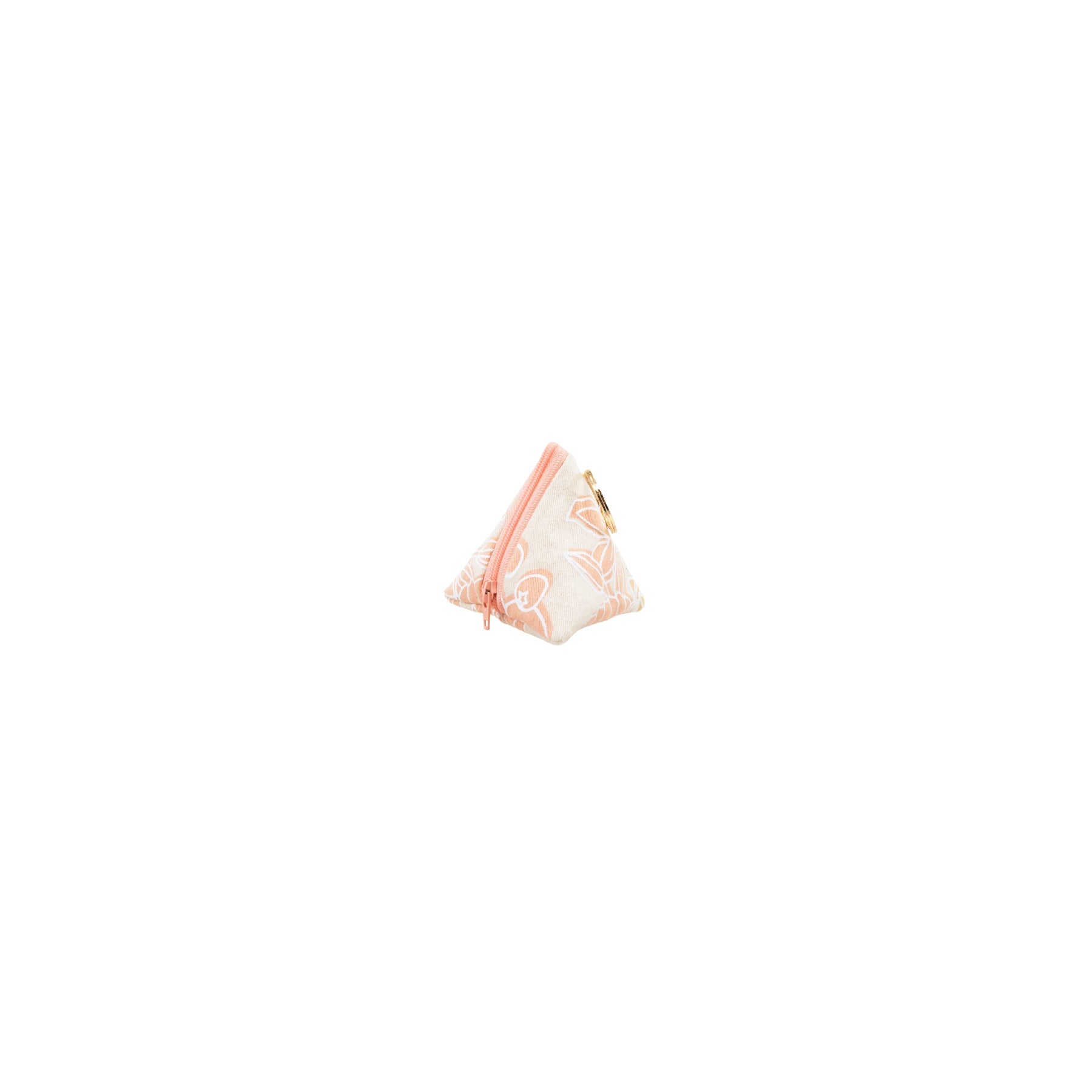 Musubi Pouch • Naupaka • White over Peach and Pastel Goldenrod Ombre - Jana Lam Hawaii